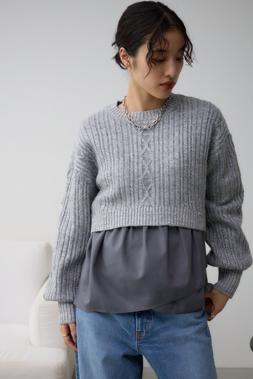 AZUL BY MOUSSY | スパンコールニットトップス (ニット ) |SHEL'TTER