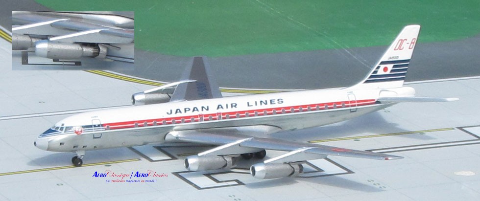 Highly detailed Aero Classic diecast model airplane JAL DC-8-32