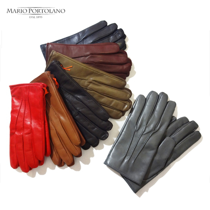 MARIO PORTOLANO (マリオポルトラーノ) ナッパレザー グローブ 手袋
