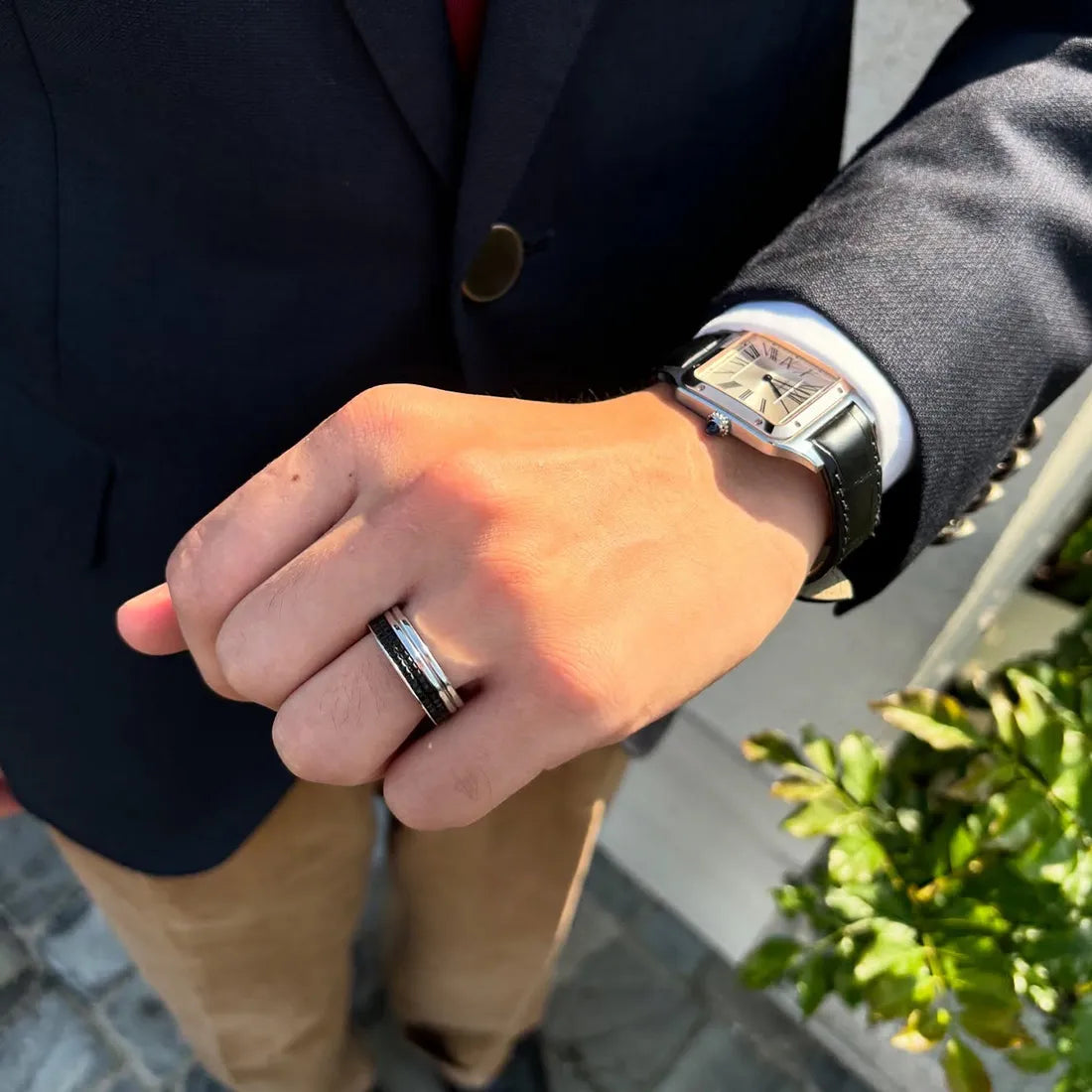 キャトル ブラック リング ハーフ ラージ JAL00293｜ブシュロン｜正規