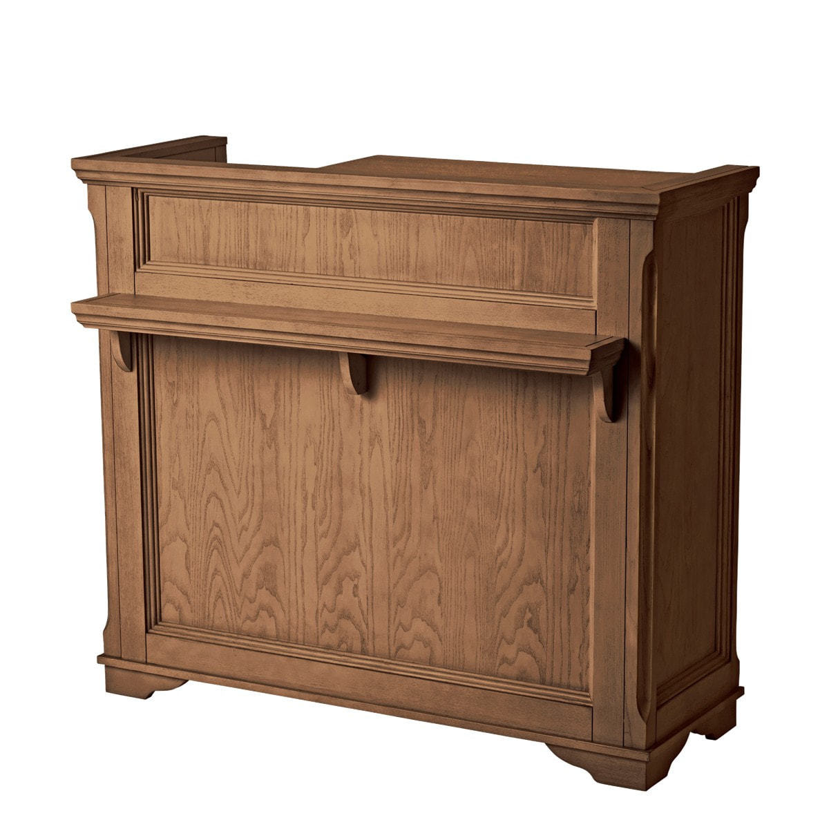 アッシュ材仕様 ナチュラル木目レジカウンターW1200 ブラウンの通販