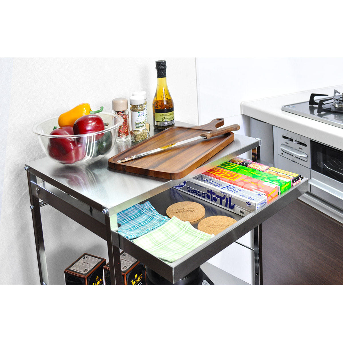 ステンレス移動キッチン作業台 幅50（2156）の通販・卸売り | アイ