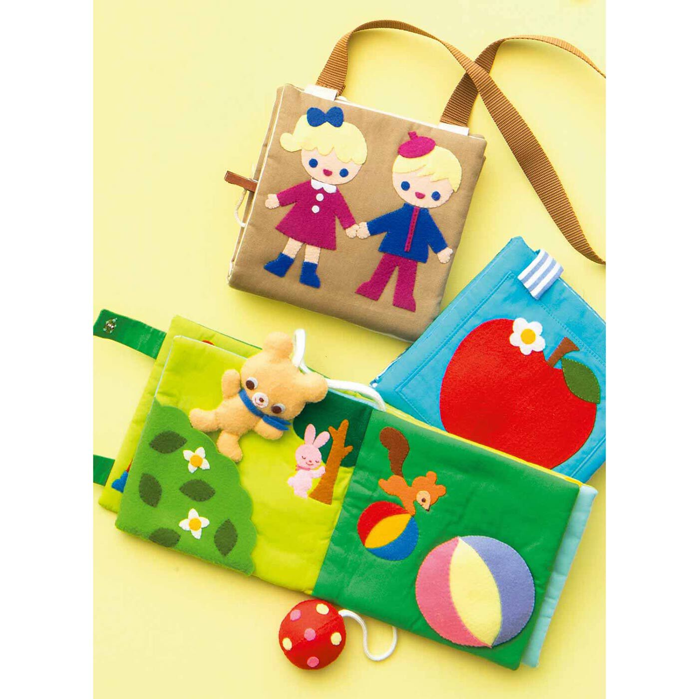タイプが選べる】ママおしえて レトロでかわいい仕かけ布絵本