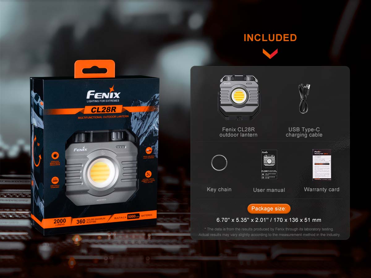 Fenix CL28R Rechargeable Lantern with Color Adjust - Fenix Lighting