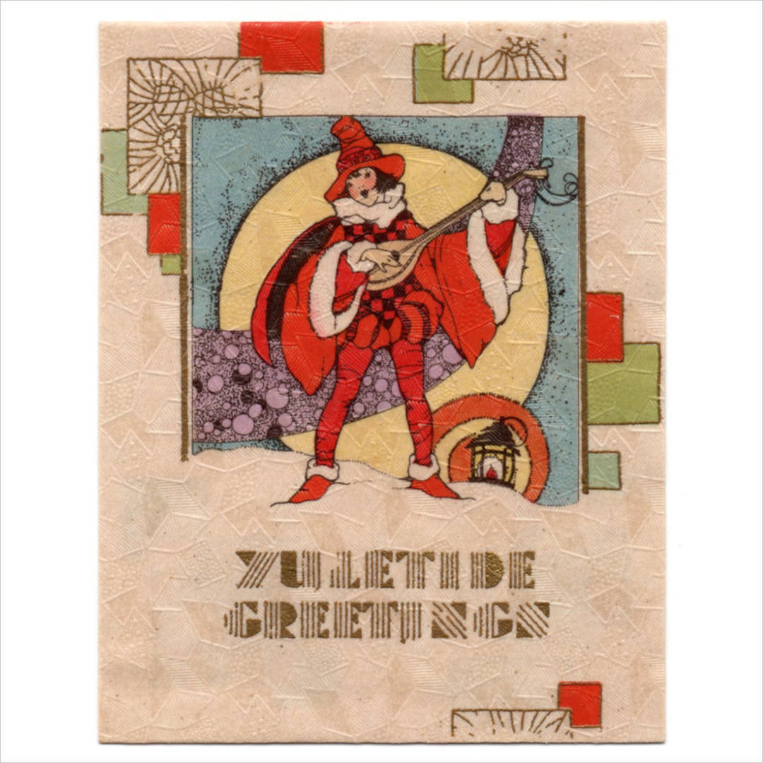 USAヴィンテージ1940年代紙ものクリスマスカード｜ユレタイド