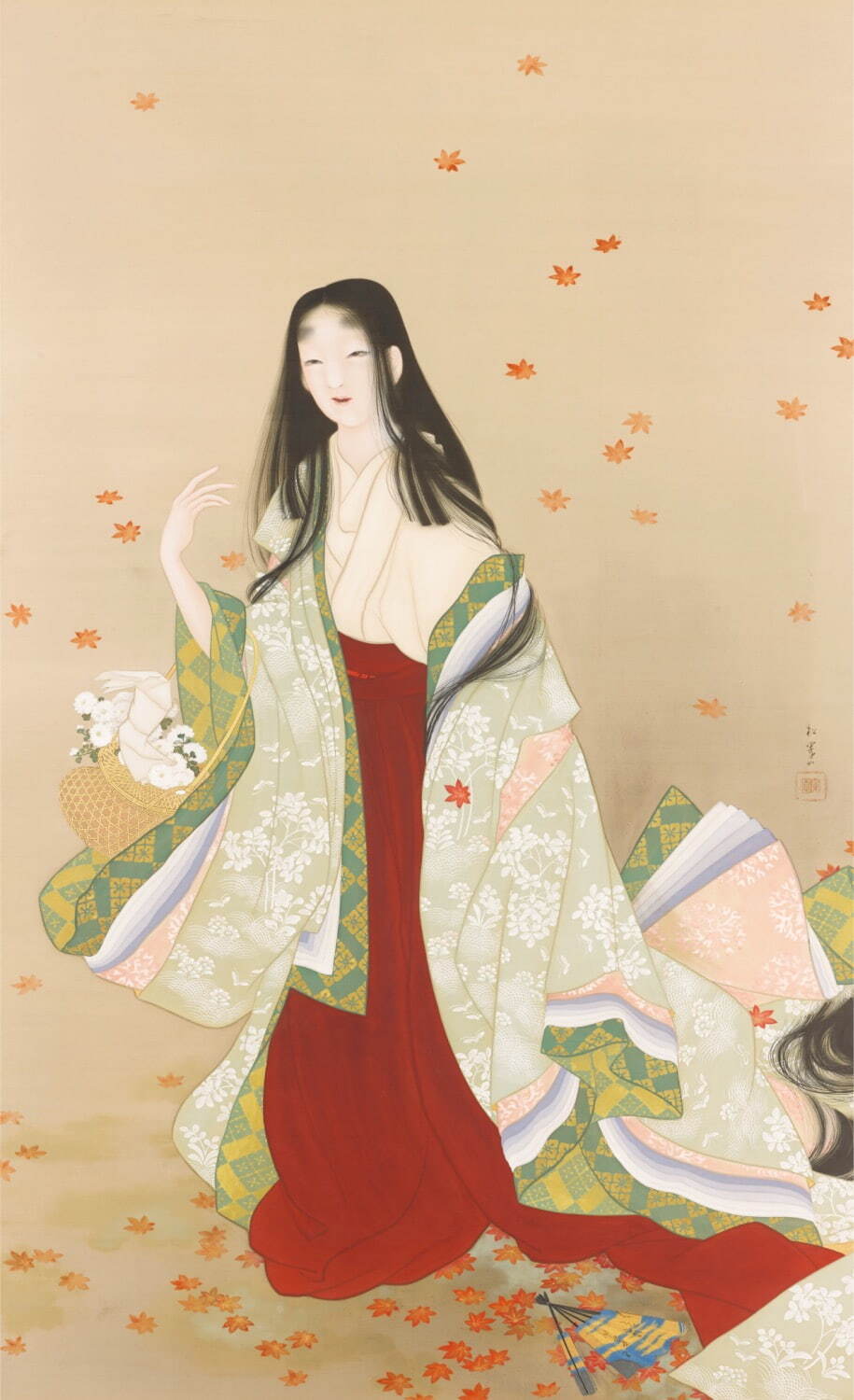 日本画家“上村松園・松篁・淳之”の展覧会が日本橋高島屋で - 美人画や