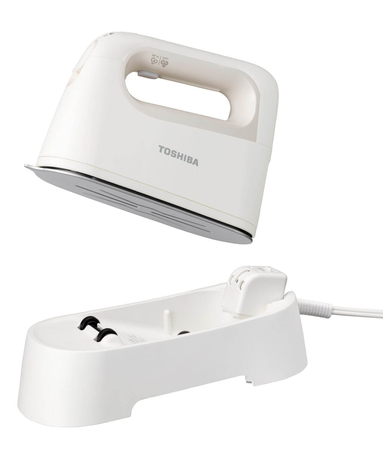 4WAYで使える”コードレス衣類スチーマー、東芝のパワフル連続スチーム