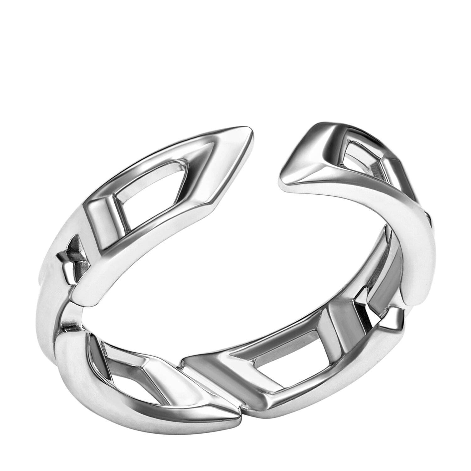 ディーゼル「スターリングシルバー」使用のジュエリー、“Dロゴ”連ねた