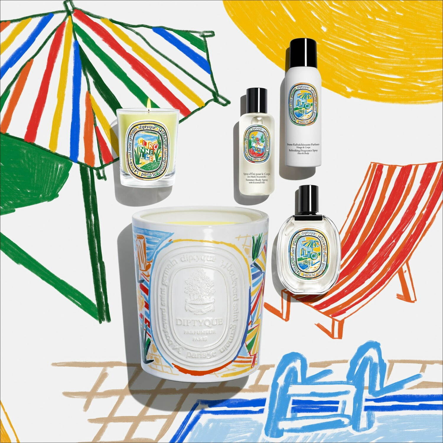 ディプティック「地中海」着想の24年夏フレグランス、果実やレモン