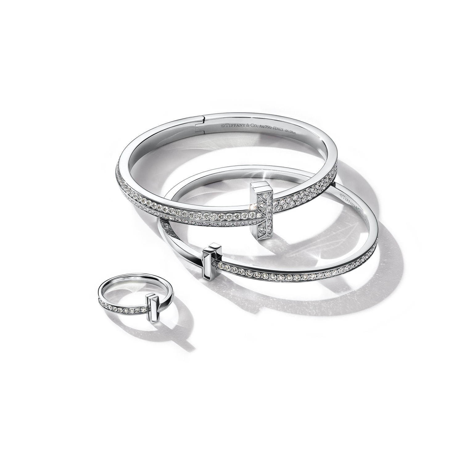 ティファニー T ワン」ゴールド＆ダイヤモンドの新作ジュエリー、“T