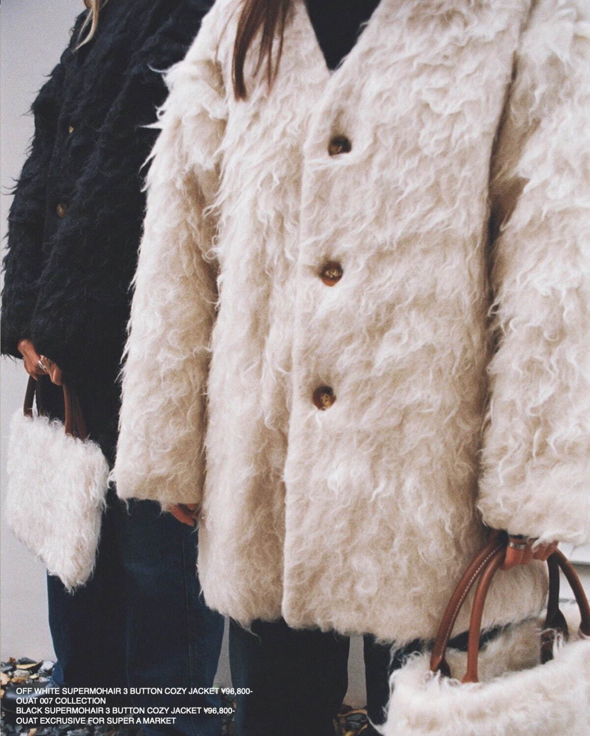 オーユーエーティ“ふんわり”モヘアのジャケット＆コート、スーパー