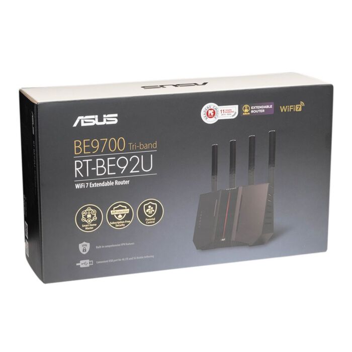 ASUS RT-BE92U Tri- Band WiFi 7 BE9700 FlashRouter | VPN Privacy
