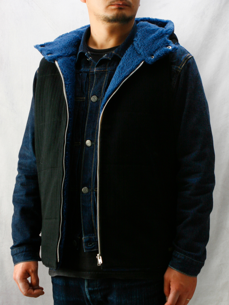 ヘリンボーン×ボア リバーシブルベスト FN-OJ-BV001 | THE FLAT HEAD