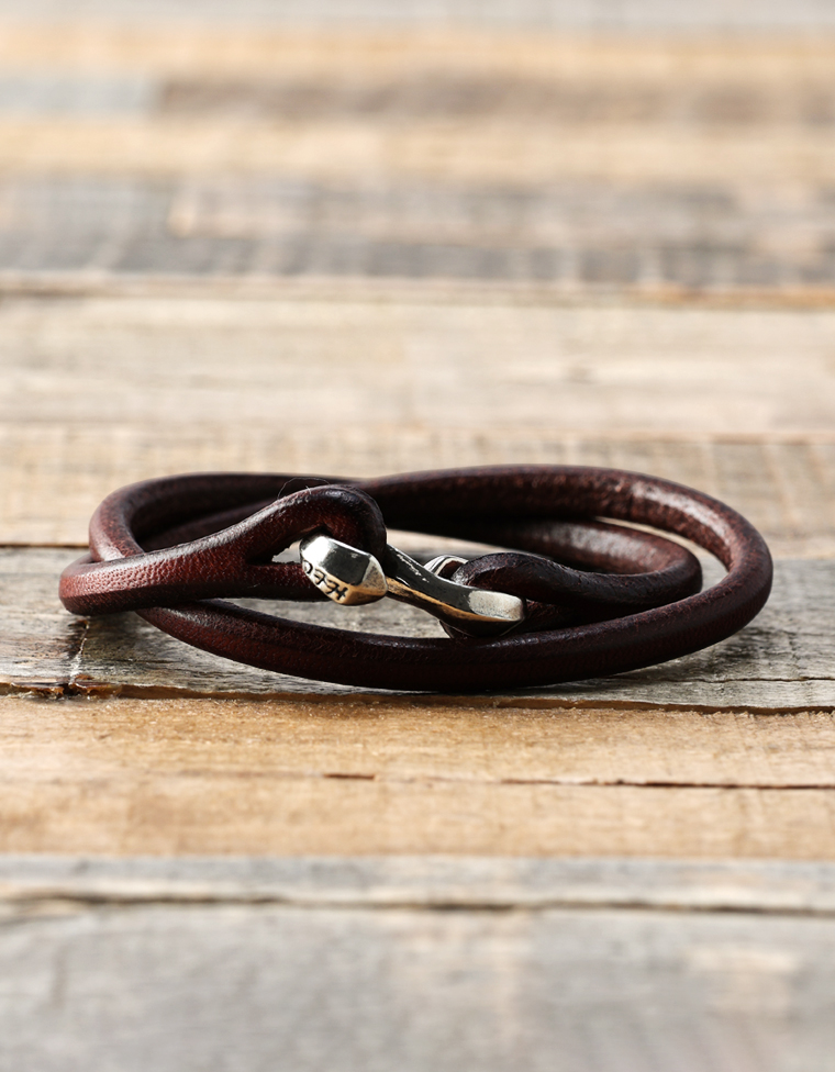 レザーブレスレット シングル FN-AK4-6 | THE FLAT HEAD