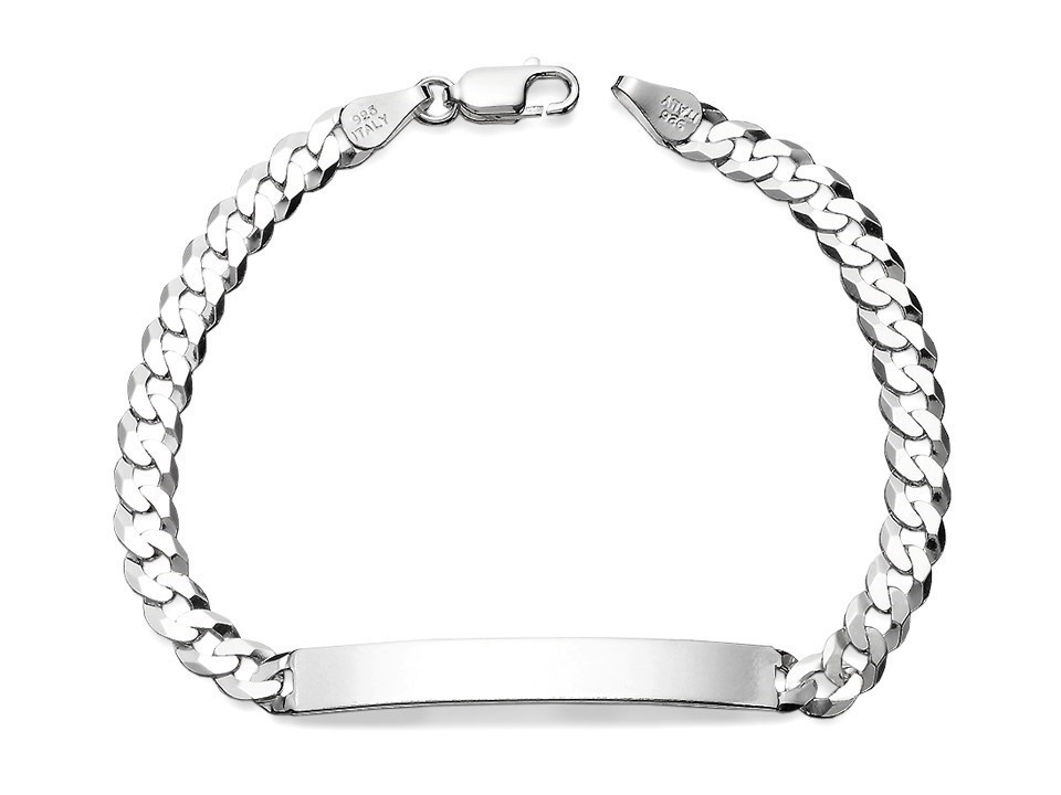 Silver Curb Identity Bracelet - 7.5in - F2311 | F.Hinds Jewellers
