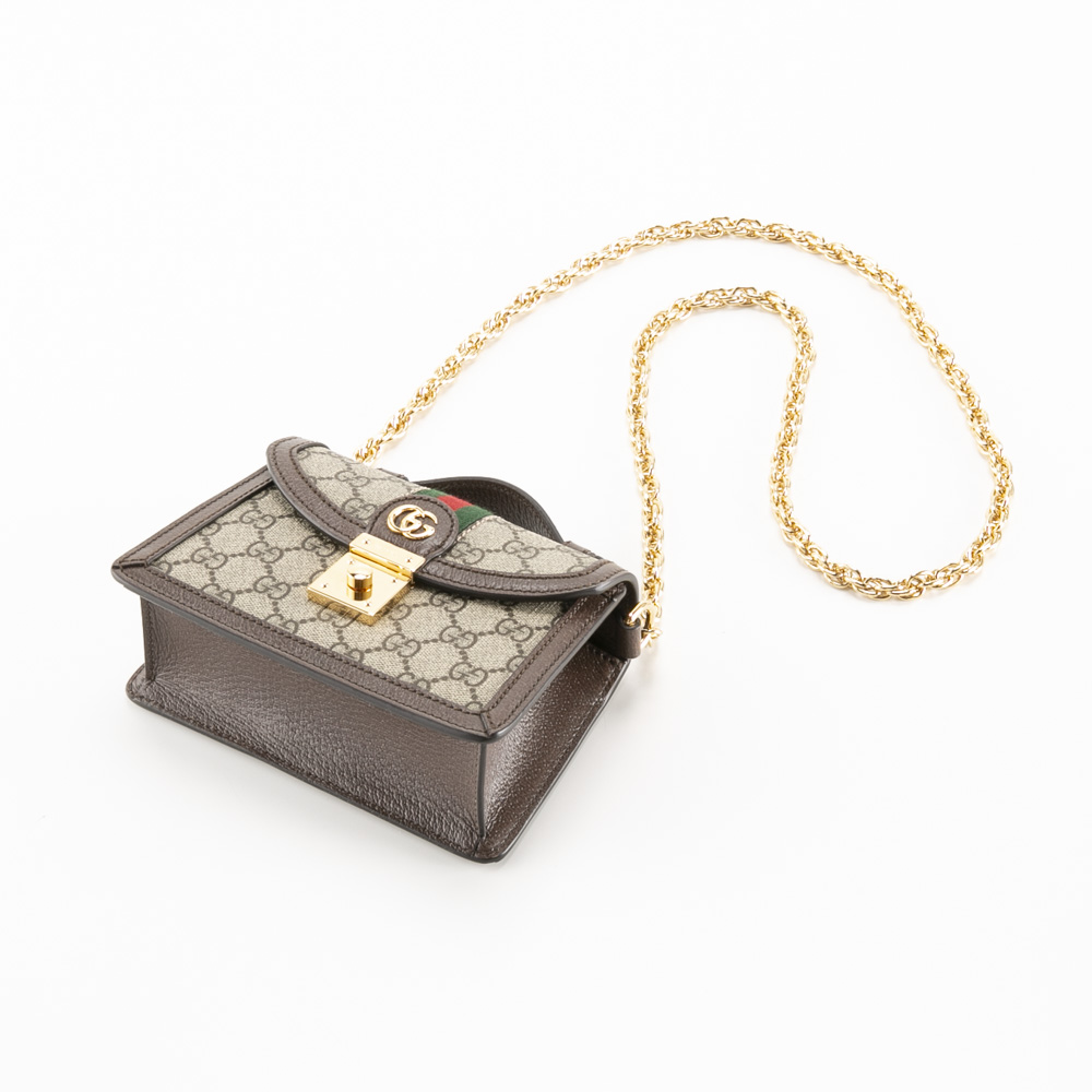 グッチ GUCCI GGスプリーム OPHIDIA ミニチェーンショルダーバッグ