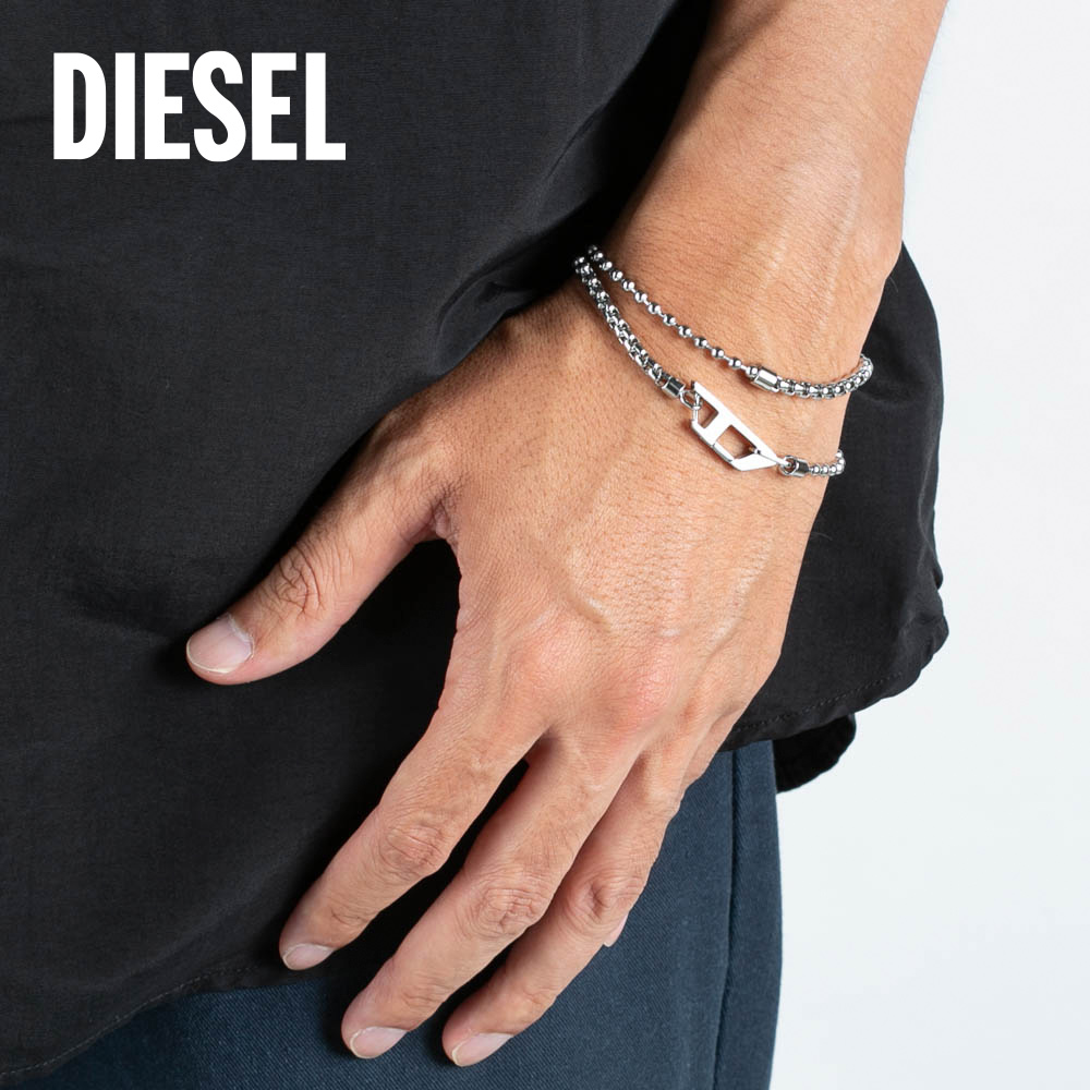 ディーゼル DIESEL 2連チェーンブレスレット DX1473040【FITHOUSE
