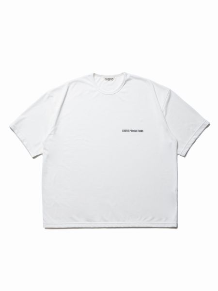COOTIE / Dry Tech Jersey Oversized S/S Tee -White-