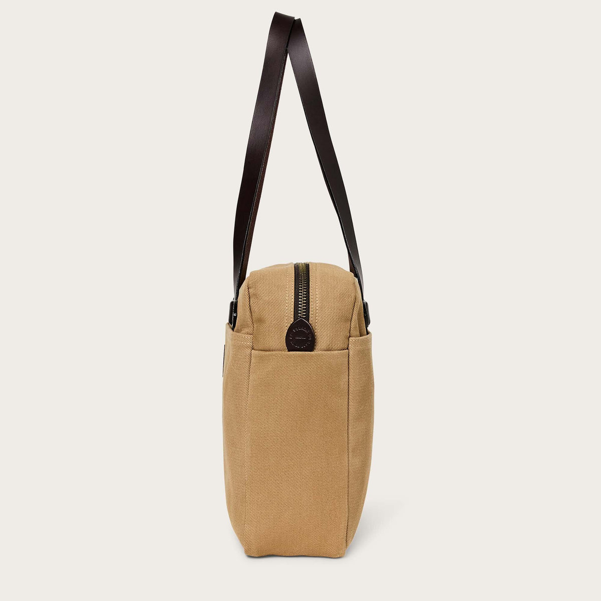 Rugged twill small zipper tote bag by Filson | Tan (Beige)