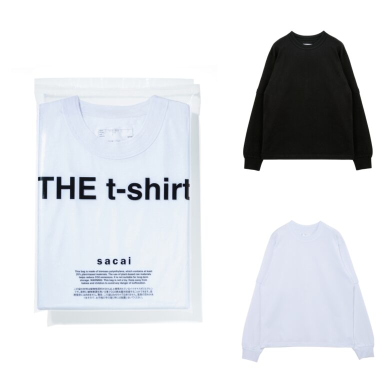 ロングスリーブTシャツを加えた sacai 2枚PACK Tシャツ「THE t-shirt