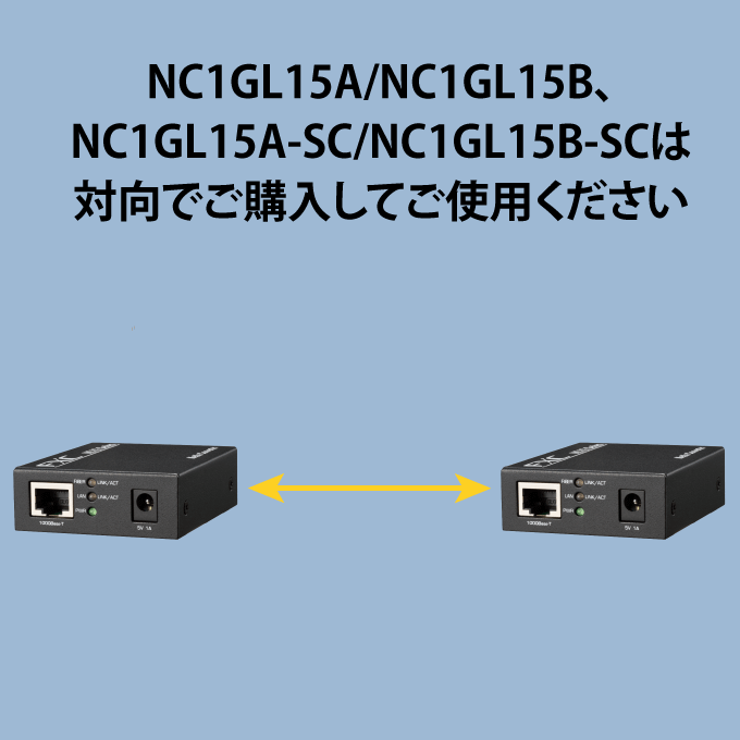 10/100/1000BASE-T to 1000BASE-SX/LX 対応メディアコンバータ (AC Type)