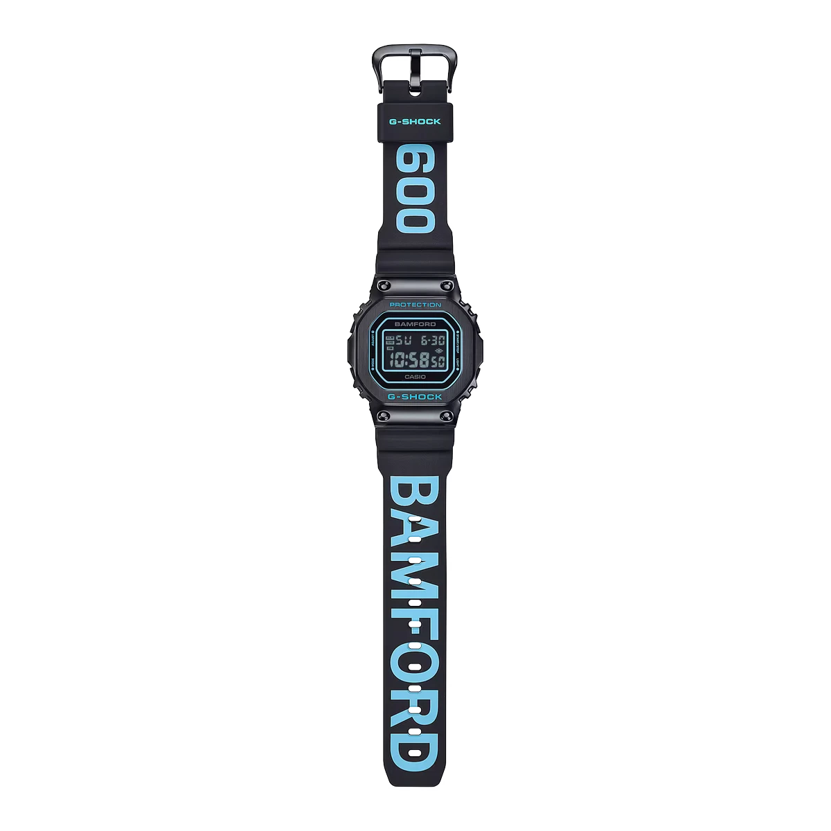 Bamford x G-Shock GM-5600BWD-1 closeup by WatchDavid, plus band