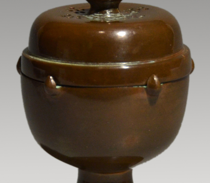 唐銅 穂屋蓋置 三代 高木治良兵衛(造) 共箱 | 古美術ささき