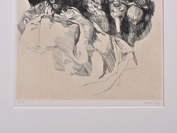 小磯良平 銅版画 8/50 鉛筆サイン | 古美術ささき