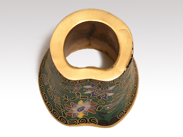 有線七宝竹形蓋置 花鳥文 | 古美術ささき