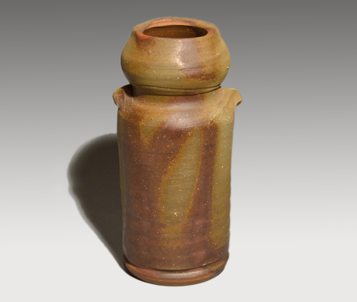 備前耳付き花入 藤原 雄(作) 共箱 | 古美術ささき