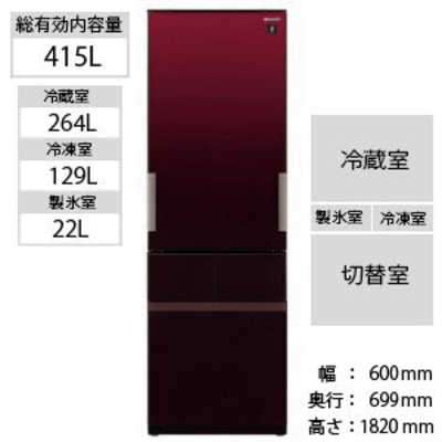 シャープ SHARP 冷蔵庫 4ドア プラズマクラスター冷蔵庫 どっちもドア