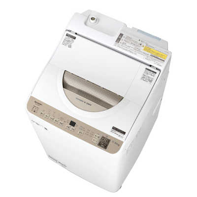 シャープ SHARP 縦型洗濯乾燥機 洗濯機6.5kg 乾燥3.5kg ヒータ乾燥 穴