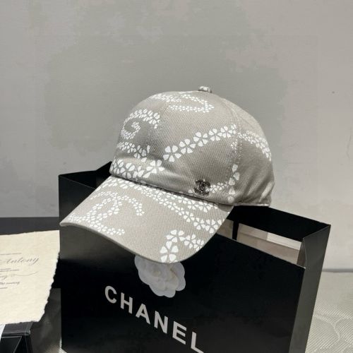 上品 お洒落 プリント ベースボールキャップ シャネル 帽子 偽物 グレー