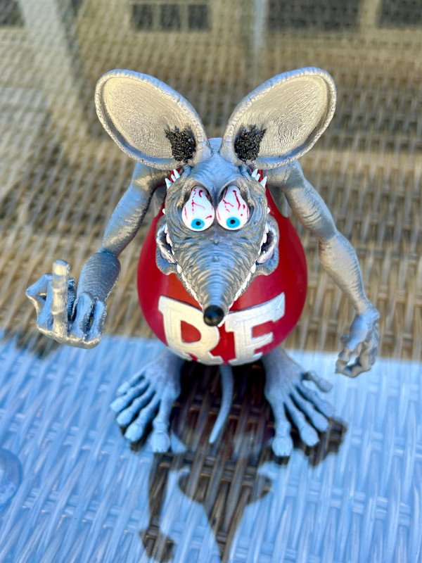 Rat Fink figurine - Large Rat Fink toy - Rat Fink Collectible