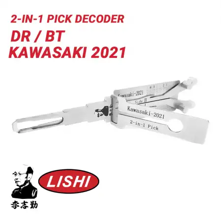 Original Lishi for Kawasaki, Kawasaki 2021 2-in-1 Pick Decoder