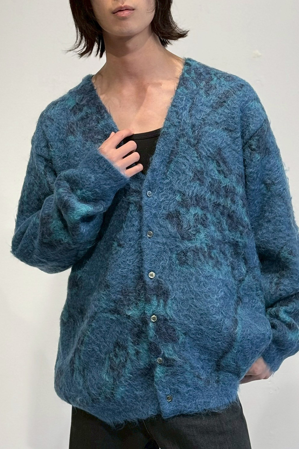 YOKE】Collaboration KID MOHAIR WOOL JACQUARD カーディガン