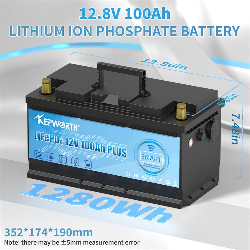12V 100Ah LiFePO4 Lithium Iron Phosphate Battery Upgraded BMS 6000