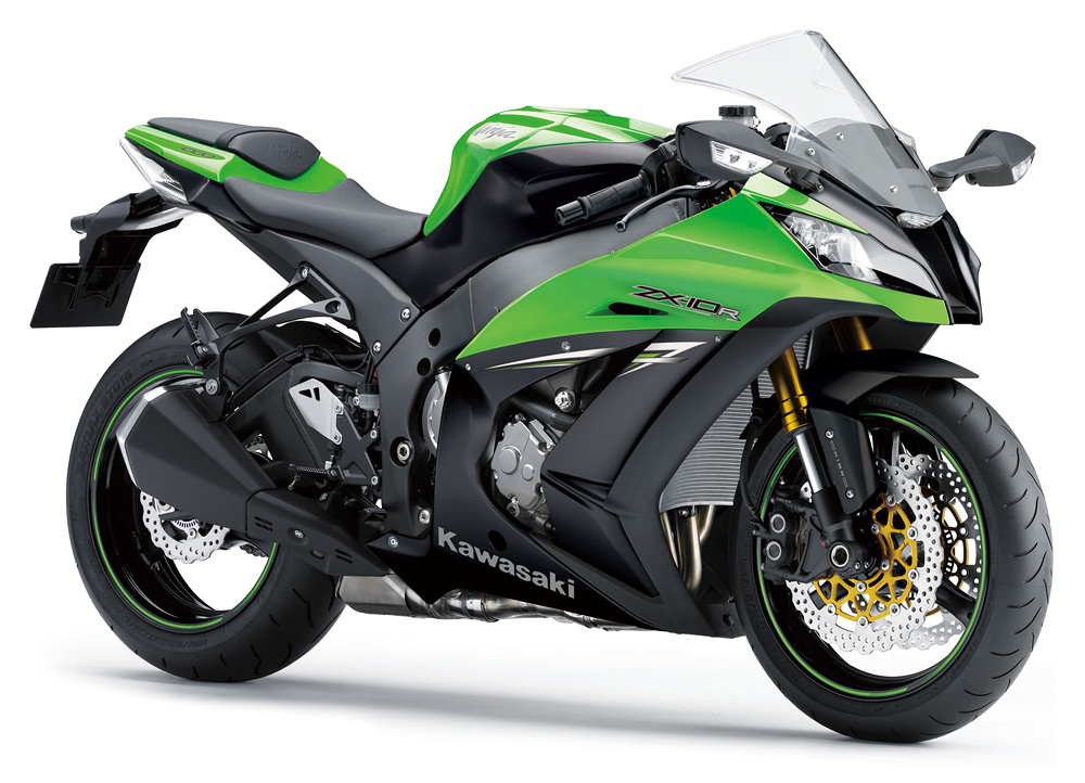 Ninja ZX-10R/ABS］2014年モデルはブラック基調のグリーンとホワイトの