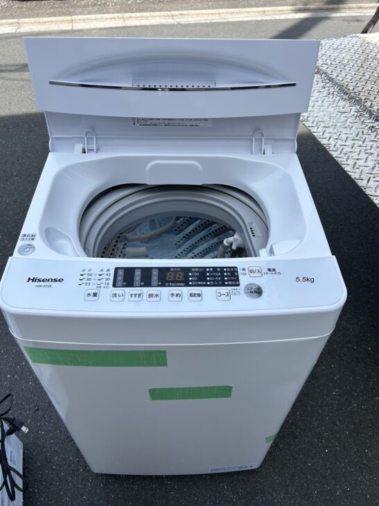 出張買取（東広島市のお客様）Hisense 洗濯機 HW-K55E 2022年製 ｜出張