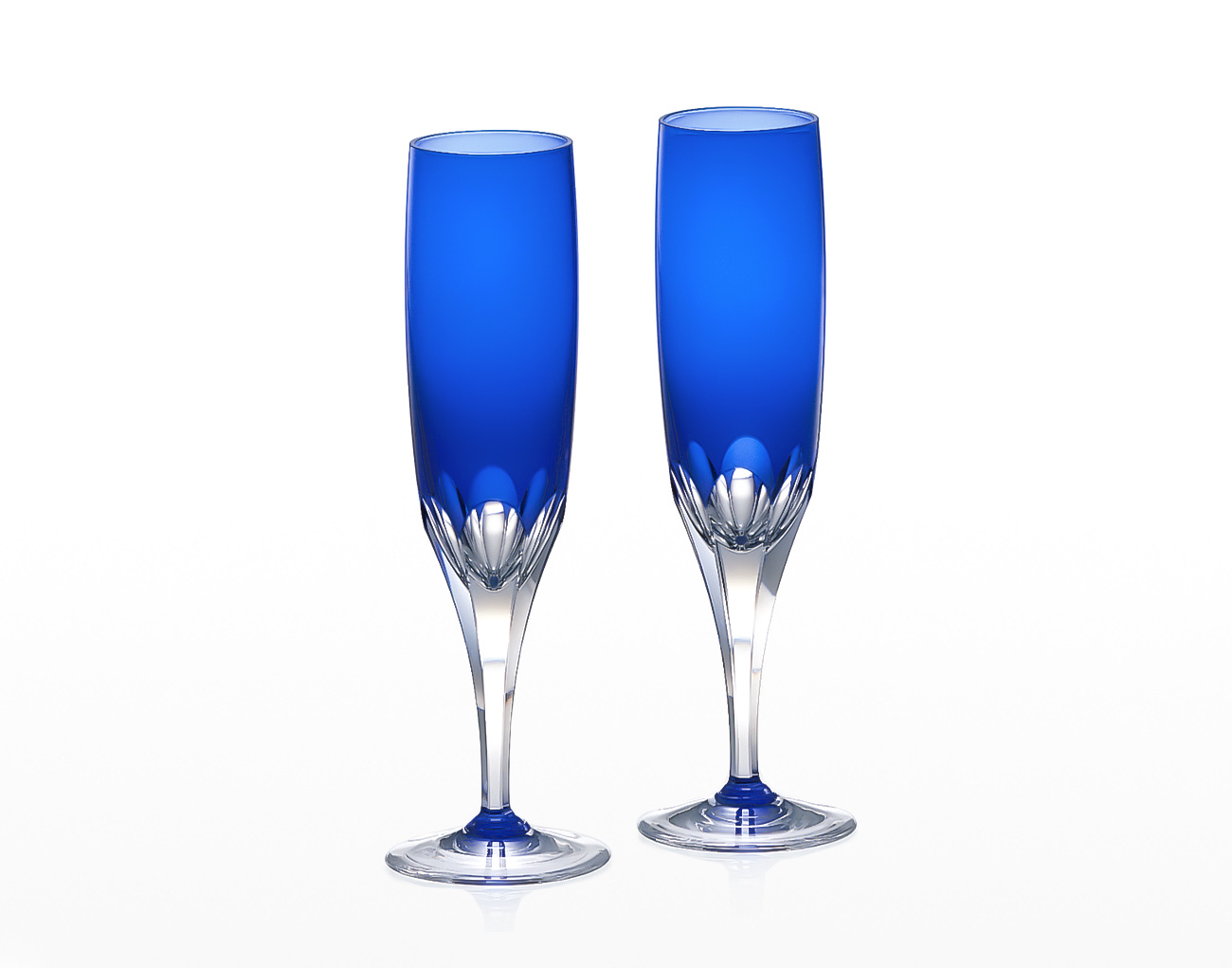 ロイヤルブルー ペアフルートシャンパン | カガミクリスタル