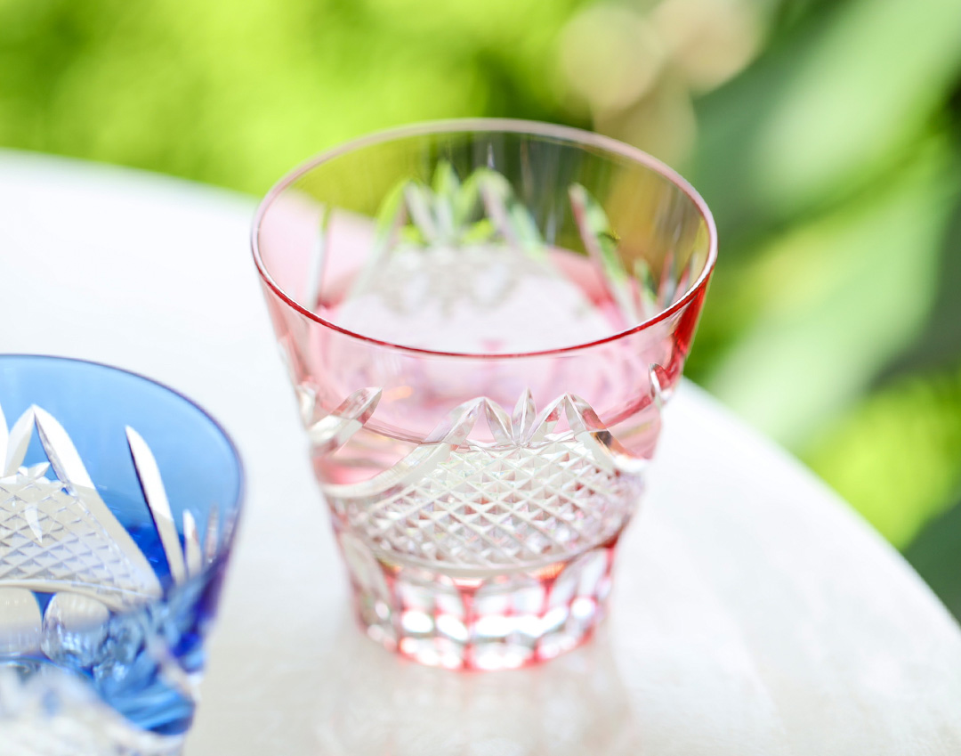 江戸切子 冷酒杯＜富士＞ | カガミクリスタル