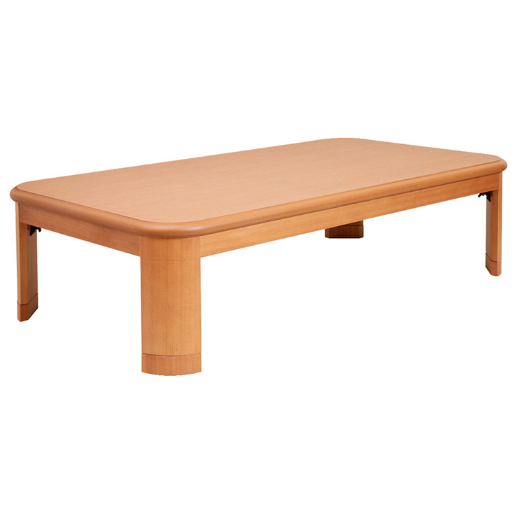 国産 楢ラウンド折れ脚こたつ Flat LIRA(フラットリラ) 180x80cm 2色