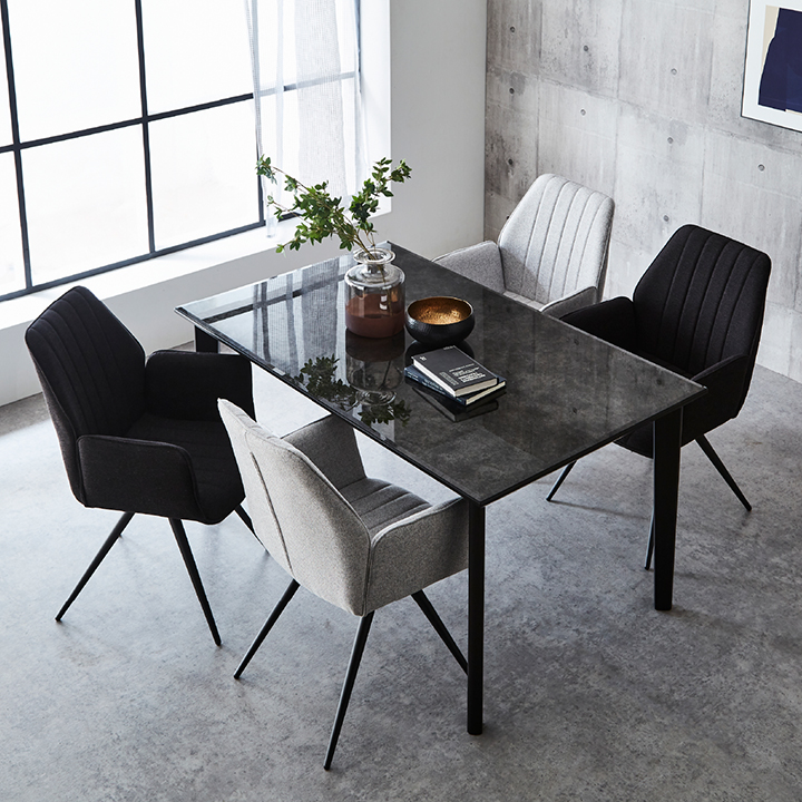 ガラス天板 ダイニングテーブル 幅140cmの通販情報 - 家具通販の