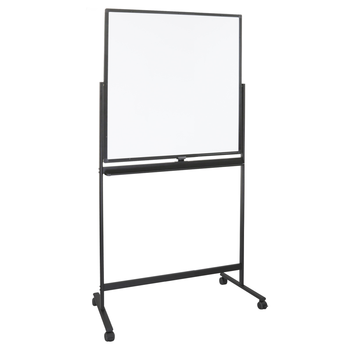 両面脚付きホワイトボード ブラックフレーム 両面無地 幅1200 高さ905