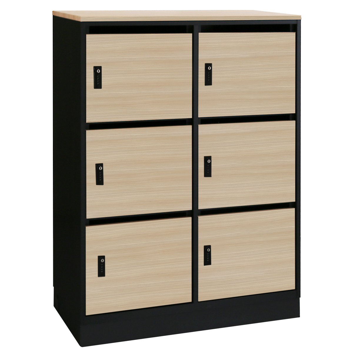 国産木製6人用パーソナルロッカー MKSシリーズ 天板ベースセット MKS