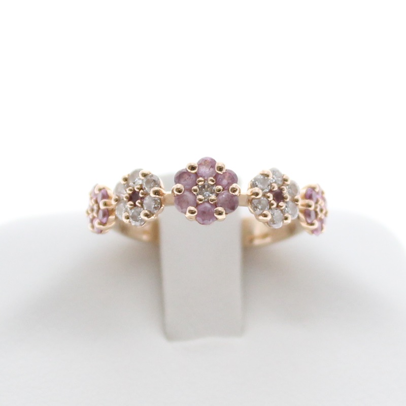 フラワーモチーフ/ピンキーリング/K18PG/Ponte Vecchio/ポンテヴェキオ