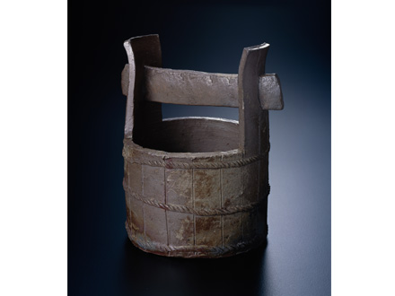 備前手桶花入｜吉兆庵美術館