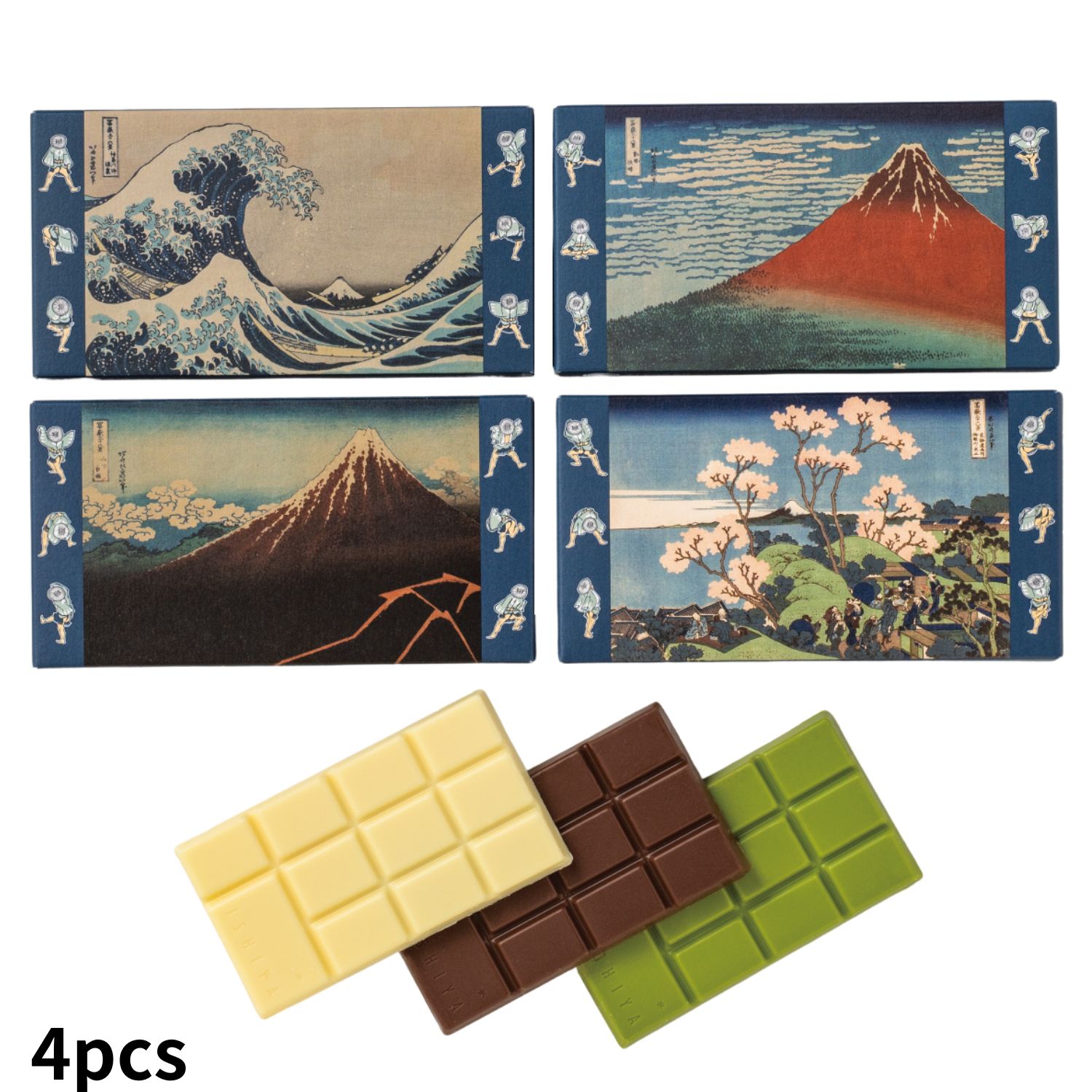 チョコレートタブレット アソート4個入 [北斎]