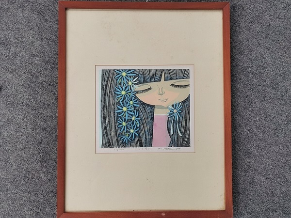 群馬県伊勢崎市にて着物、反物、埼玉県本庄市にて池田修三の木版画