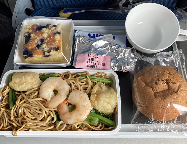 シンガポール航空 マレ～シンガポール エコノミークラス（2022/03/17